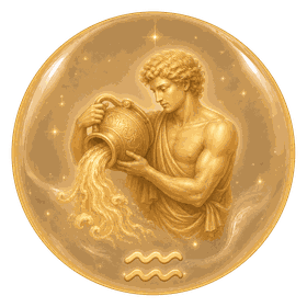Aquarius zodiac sign icon